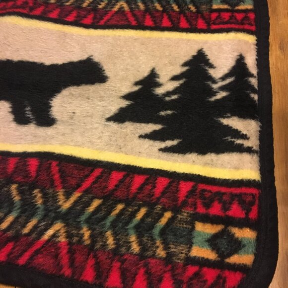 earth ragz bear Pillow Cover Rustic Cabin Lodge Forest Native American Pattern - Picture 6 of 16